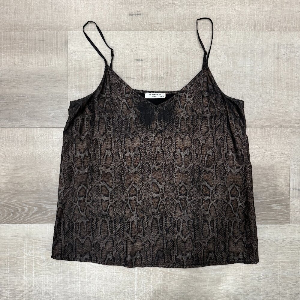 Snakeskin Print Silk Tank